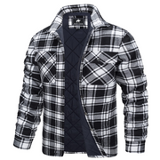 West Louis™ Autumn Cotton Quilted Lined Flannel Shirt Jacket