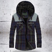 West Louis™ Fleece Pure Cotton Plaid Jacket