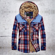 West Louis™ Fleece Pure Cotton Plaid Jacket