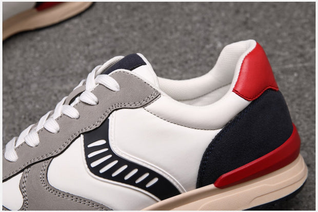 West Louis™ American Style Leather Athletic Sneakers