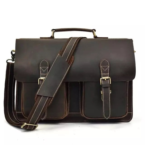 West Louis™ Retro Leather Briefcase