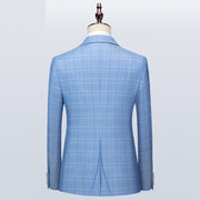 West Louis™ Designer Plaid Formal Elegant Tailored Suit
