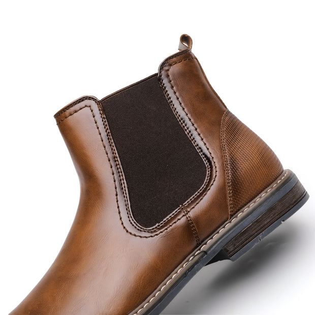 West Louis™ Designer Leather Comfortable Slip-On Chelsea Boots