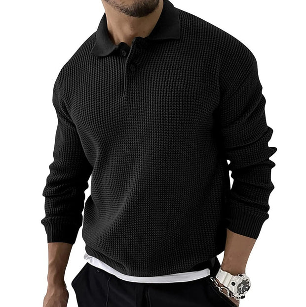 West Louis™ Knitted Lapel Casual Business Men Sweater