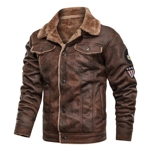 West Louis™ American Big Boss Leather Jacket
