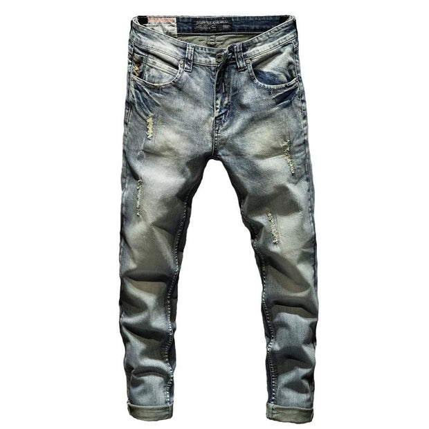 West Louis™ Skinny Ripped Distressed Denim Jeans