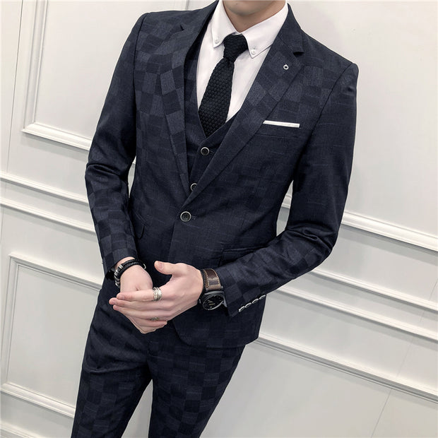 West Louis™ Designer Formal Business Three Piece Suit