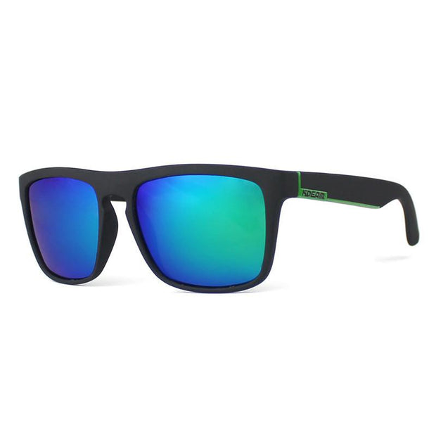 Black And Green Classic Wayfarer Style Sunglasses Blue - West Louis