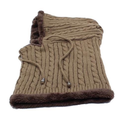 West Louis™ Winter Knitted Hat Beanie Scarf khaki - West Louis