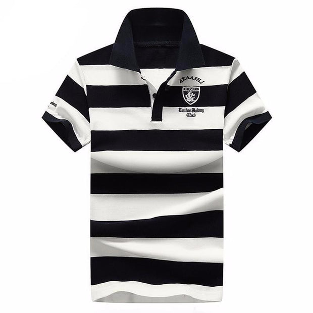 West Louis™ Summer Breathable Striped Polo  - West Louis
