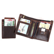 West Louis™ Leather Cowhide Money Bag Wallet  - West Louis