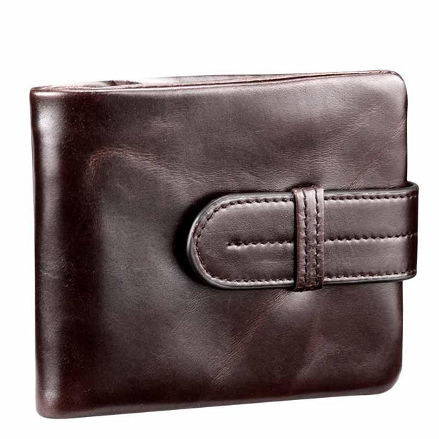 West Louis™  Oil Wax Genuine Leather Wallet  - West Louis