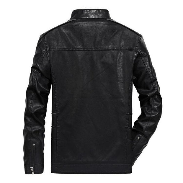West Louis™ Classical Motorcycle Men Leather Jacket  - West Louis