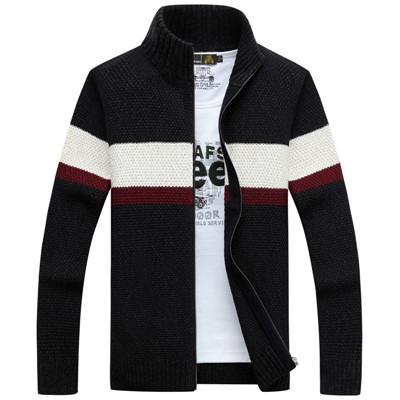 West Louis™ Mandarin Cardigan Sweater Black / M - West Louis