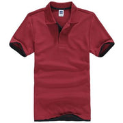 West Louis™ Designer Solid Cotton Polo Shirt [ 15 Colors ] Red / L - West Louis