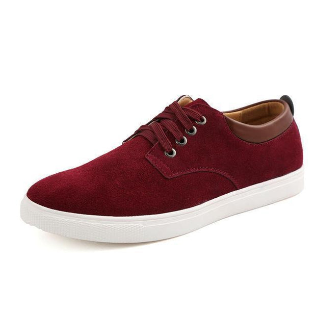 West Louis™ Frosted Suede Flat Shoes Wine red / 9 - West Louis