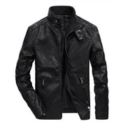 West Louis™ Classical Motorcycle Men Leather Jacket Black / M - West Louis