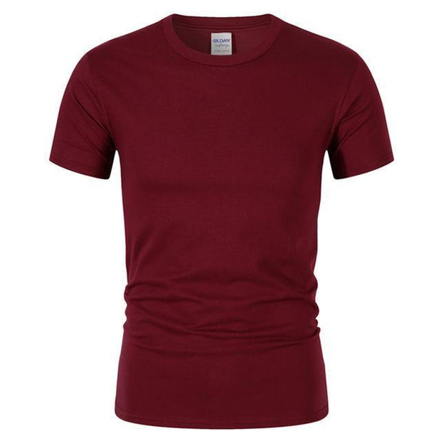 West Louis™ Summer High Quality Cotton T-Shirt Wine Red / S - West Louis
