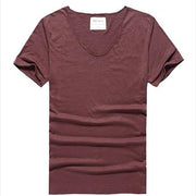 West Louis™ Cotton Bamboo Short Sleeve Tee red wine / S - West Louis