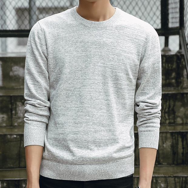 West Louis™ Casual O-Neck Slim Cotton Knit Pullover