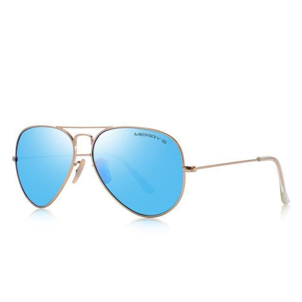West Louis™ Classic Pilot Polarized Sunglasses Blue Mirror - West Louis