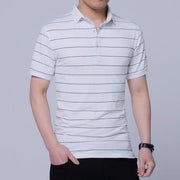 West Louis™ Brand Summer Stripped Polo Shirt White / M - West Louis