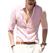 West Louis™ Men Quick Dry Casual Shirt Pink / M - West Louis