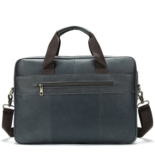 West Louis™ High Quality Luxury Business Leather Briefcase