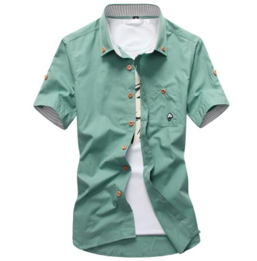 West Louis™ Embroidery Short Sleeve Color Shirts