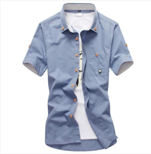 West Louis™ Embroidery Short Sleeve Color Shirts