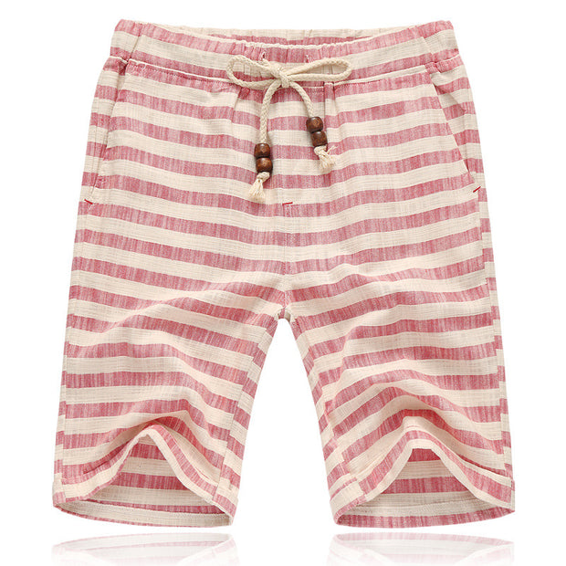 West Louis™ Cotton Linen Stripe Shorts