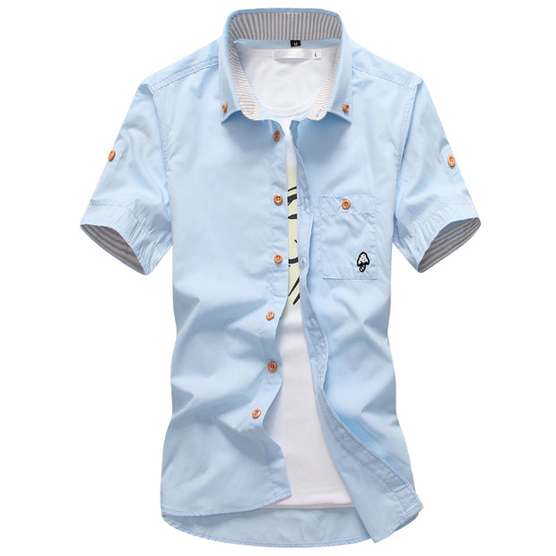 West Louis™ Embroidery Short Sleeve Color Shirts