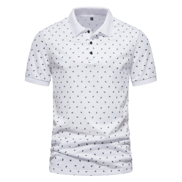 West Louis™ Business Style Short Sleeved Polo Shirt