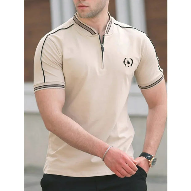 West Louis™ Summer Half Open Neck Polo Shirts