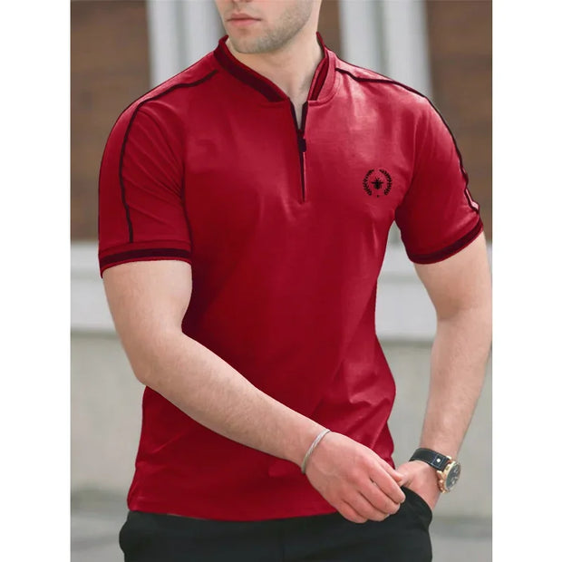 West Louis™ Summer Half Open Neck Polo Shirts