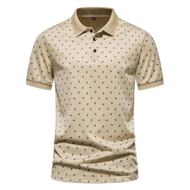 West Louis™ Business Style Short Sleeved Polo Shirt