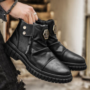 West Louis™ Vintage High Chelsea Motorcycle Rubber Boots