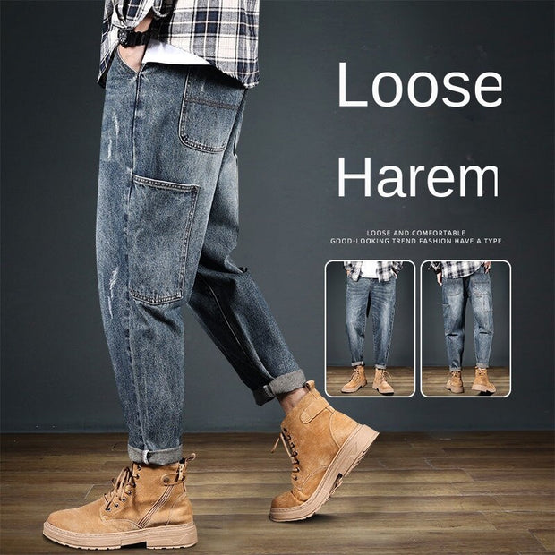 West Louis™ Fashion Harem Straight Cargo Jeans