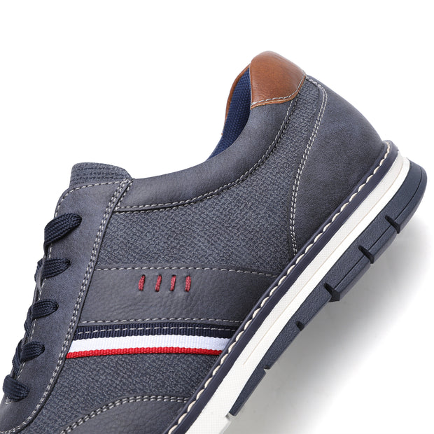 West Louis™ Designer Leather Casual Lace-Up Sneakers