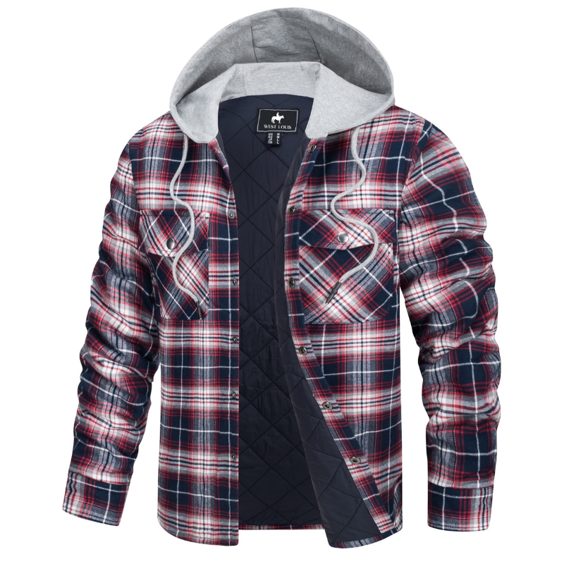 West Louis™ Plaid Cotton Admiral Jacket