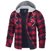 West Louis™ Lumberjack Cotton Flannel Hooded Jacket