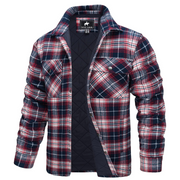 West Louis™ Autumn Cotton Quilted Lined Flannel Shirt Jacket