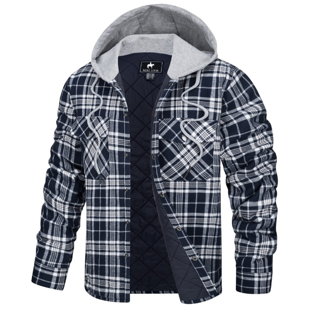 West Louis™ Lumberjack Cotton Flannel Hooded Jacket