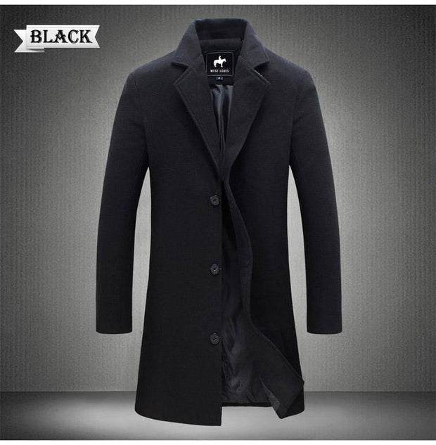 West Louis™ Business-Man Windproof Long Coat  - West Louis