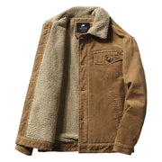 West Louis™ New Trend Fur Lining Corduroy Jacket