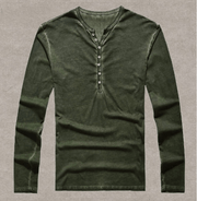 West Louis™ Designer Cotton Vintage Henry T Shirts Army Green / S - West Louis