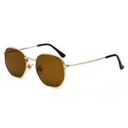 West Louis™ Polygon Retro Shades Metal Frame Sunglasses