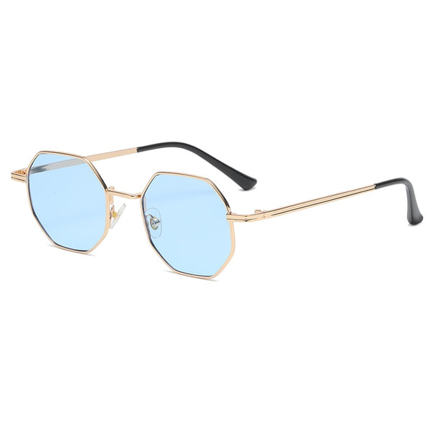 West Louis™ Luxury Polygon Metal Vintage Frame Sunglasses