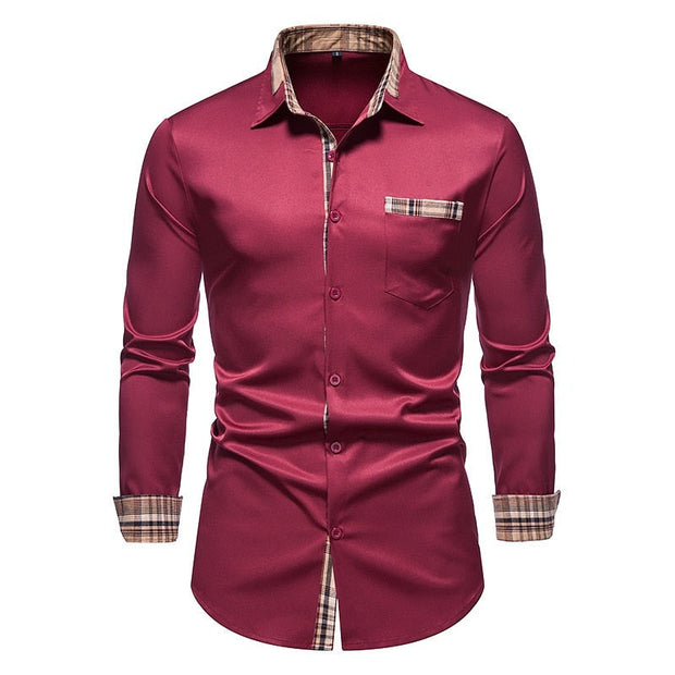 West Louis™ Button Up Business-Men Office Dress Shirt