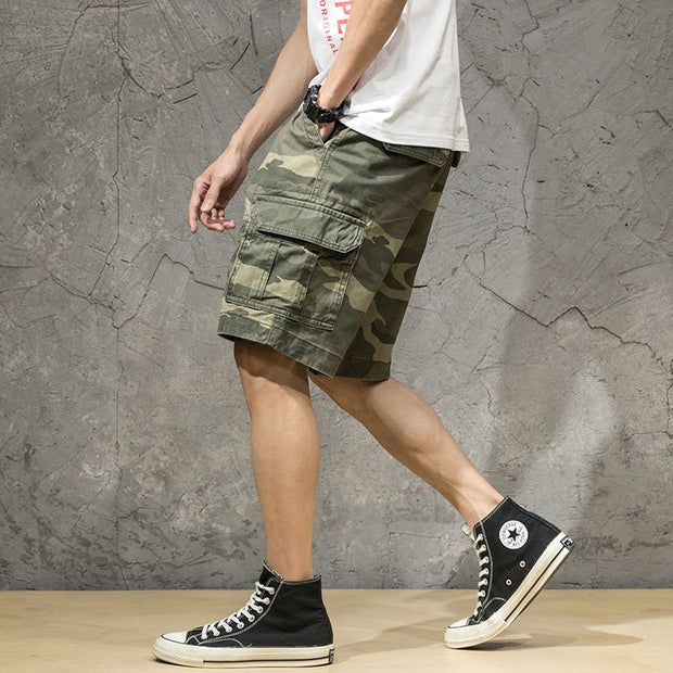West Louis™ Fashion Brand Pure Cotton Trendy Camouflage Shorts